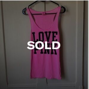 PINK Victoria's Secret Bright Pink Tank Top